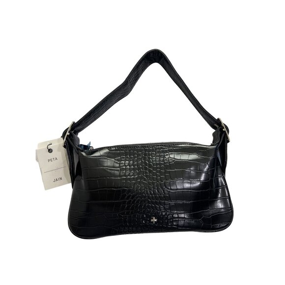 Peta & Jain Handbags - Peta & Jain Cambridge Bag in Black Croc